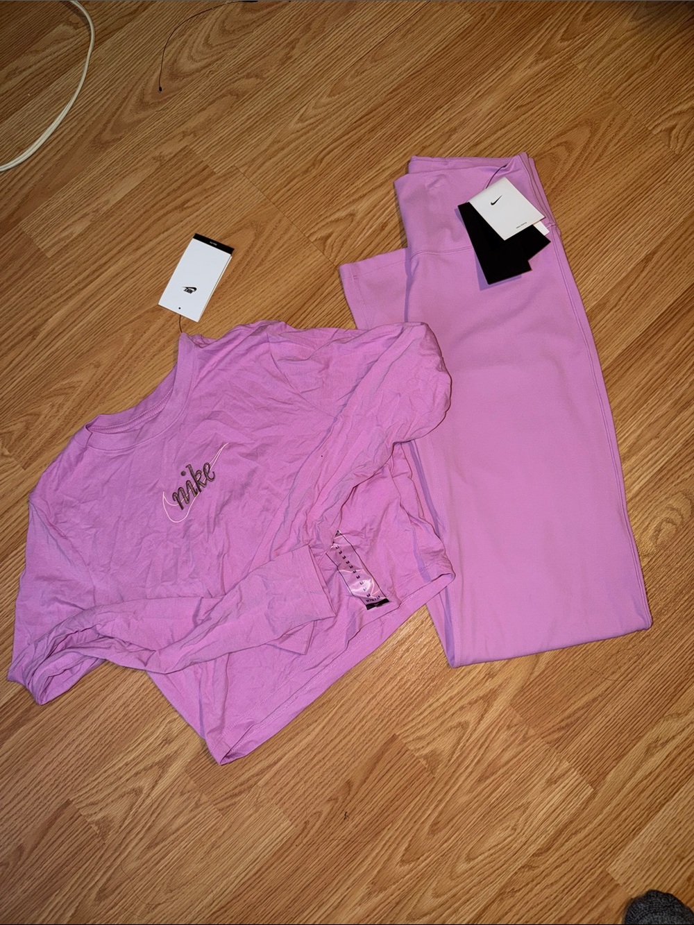 Pink Nike two piece set